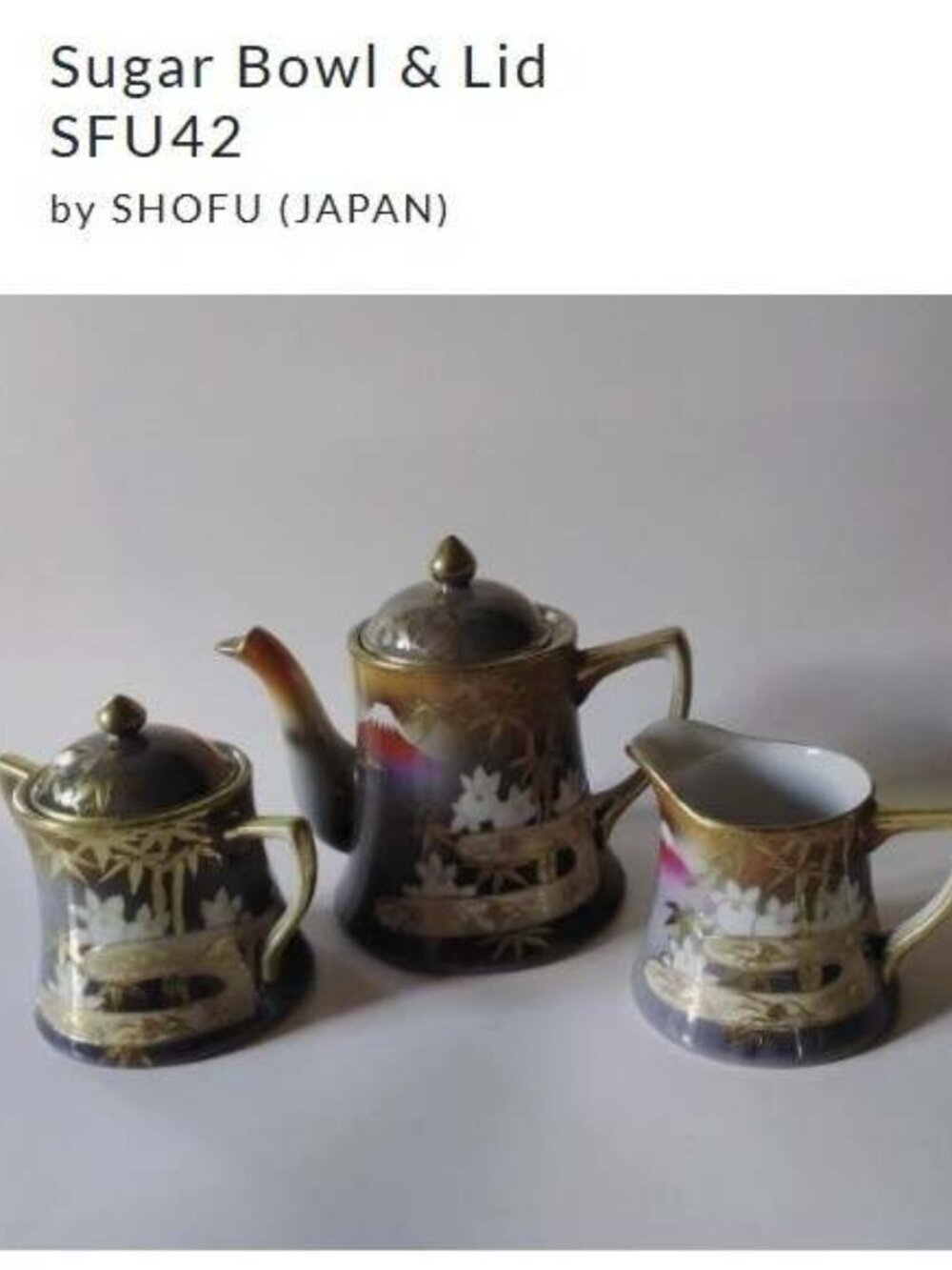 21 Piece Japanese Shofu Porcelain Tea Set